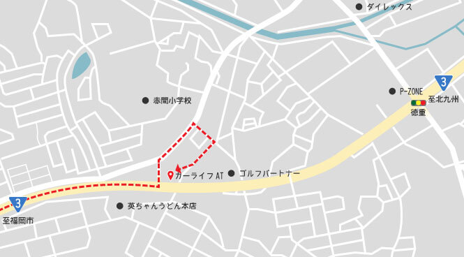 福岡市方面ご来店マップ